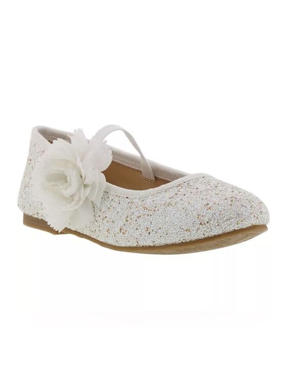 Badgley Mischka Other - BADGLEY MISCHKA Girl’s Amber Flower Mary Jane Shoes Sz 5 Wedding Graduate $79